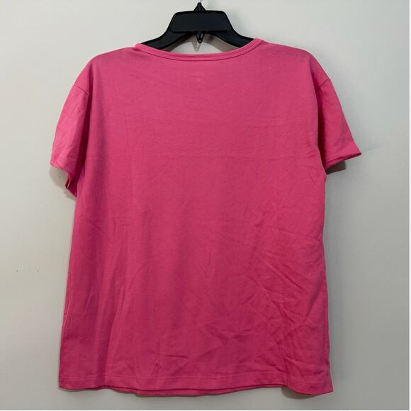 Jenni Intimates Pajama Top Womens Medium Pink ALWAYS LATE Lounge Sleep Basic - Picture 4 of 7